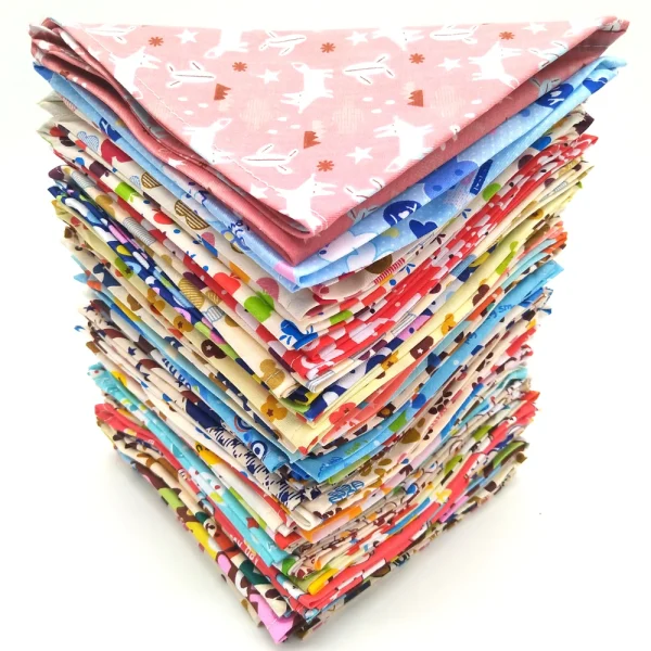 S/M/L/XL 10PCS Dog Bandana Cotton